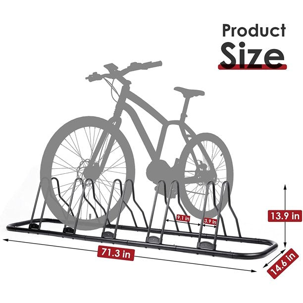 5 bike floor online rack