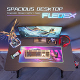 FLEDEX Gaming Desk 40 inch, Gamer Desk Office PC Computer Desk, Large Workstation Gaming Table for Gaming Laptop with Controller Stand, Cup Holder Headset Hook