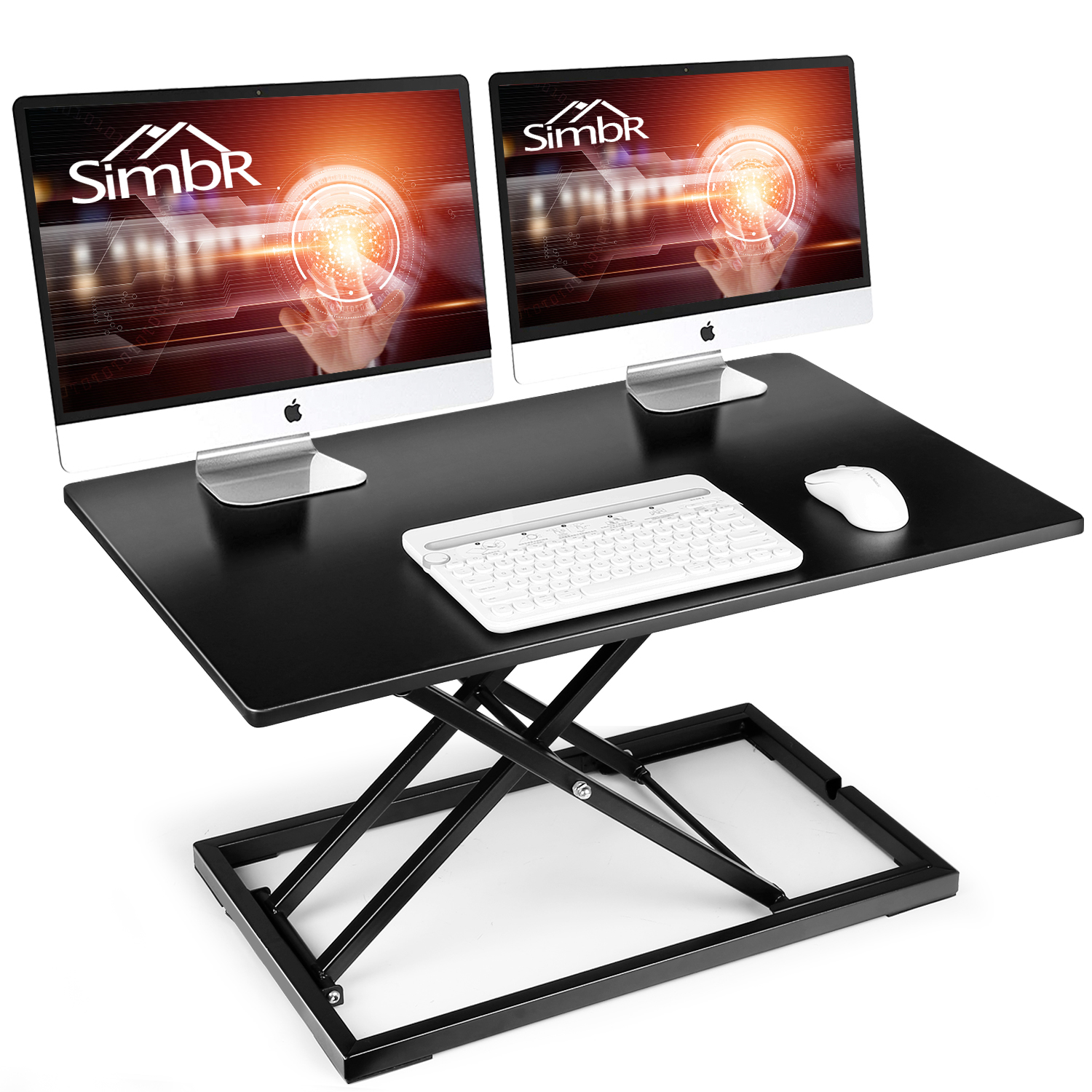 SIMBR Standing Desk Converter 32 inch, Height Adjustable Sit to