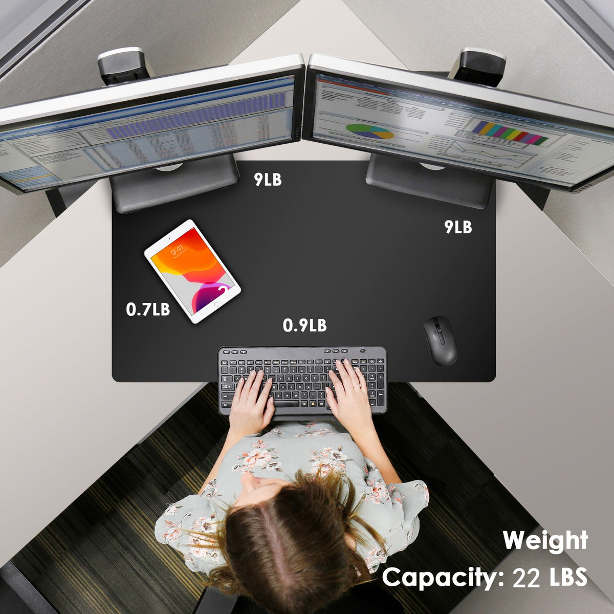 SIMBR Standing Desk Converter 30 inch, Height Adjustable Sit to Stand