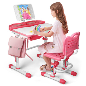 SIMBR Kid Desk and Chair Set with Drawer Height Adjustable