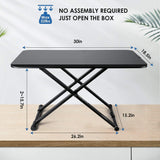 SIMBR Standing Desk Converter 30 inch, Height Adjustable Sit to Stand Desk, Stand Up Desk Riser, Standing Desk for Laptop, Computer Desk for Home