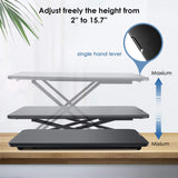 SIMBR Standing Desk Converter 30 inch, Height Adjustable Sit to Stand Desk, Stand Up Desk Riser, Standing Desk for Laptop, Computer Desk for Home