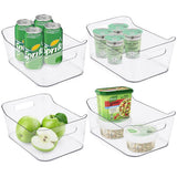 Crzdeal Refrigerator Organizer 4 Piece Refrigerator Storage Container (9.44ih x 6.69ih x 3.93ih) Kitchen Assistant Freezer Organizer