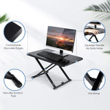 SIMBR Standing Desk Converter 30 inch, Height Adjustable Sit to Stand Desk, Stand Up Desk Riser, Standing Desk for Laptop, Computer Desk for Home