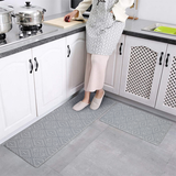 Anti-Fatigue Kitchen Mats 2 Pcs(17.1"x 29.9", 17.1"x 47.2") Thick PVC Waterproof Non-Slip Ergonomic Comfort Foam Rug Cushioned Floor Comfort Mats for Kitchen, Bathroom, Laundry, Sink or Office