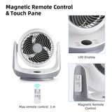 Air Circulator Fan-9 Speeds£¦3 Modes, 3D oscillation and 9H Timer, Remote Control and Touch Panel, 40W Energy Saving Whole Room Air Circulator Fan for Bedroom, Office Dorm