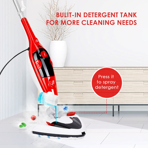 Steam Mop - 10-in-1 Floor Steamer Detachable MultiPurpose Handheld Steam  Cleaner for Hardwood/Tile/Laminate All Floors Carpet Cleaning with 11