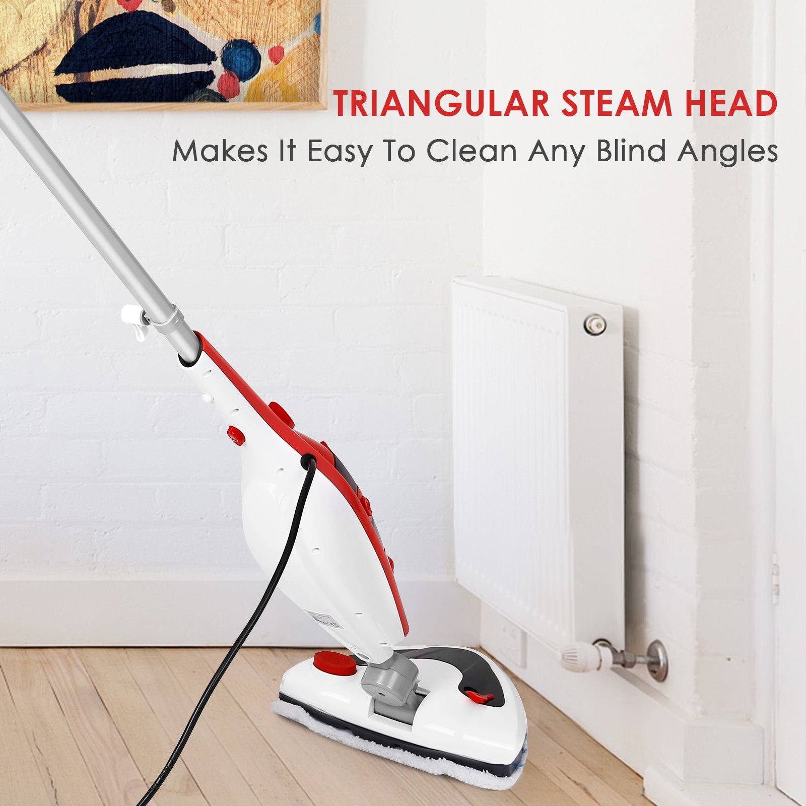 Floor Steam Mop Carpet Cleaner Handheld Clothes Steamer Glass Tile