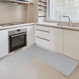 Anti-Fatigue Kitchen Mats 2 Pcs(17.1"x 29.9", 17.1"x 47.2") Thick PVC Waterproof Non-Slip Ergonomic Comfort Foam Rug Cushioned Floor Comfort Mats for Kitchen, Bathroom, Laundry, Sink or Office