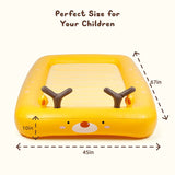 Kids Inflatable Travel Bed, Portable Air Mattress for Toddlers Children, with Air Pump, Yellow