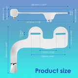 Bidet Attachment for Toilet Non-electric Fresh Water Dual Nozzle Bidet (Front & Female Wash) Adjustable Water Pressure, Easy Installation Leak-proof Brass Water Inlet