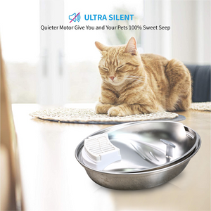 SMOOL Cat Water Fountain Stainless Steel 2L Ultra-Quiet Automatic Cat Drinking Fountains