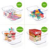 Crzdeal Refrigerator Organizer 4 Piece Refrigerator Storage Container (9.44ih x 6.69ih x 3.93ih) Kitchen Assistant Freezer Organizer