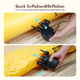 Kids Inflatable Travel Bed, Portable Air Mattress for Toddlers Children, with Air Pump, Yellow