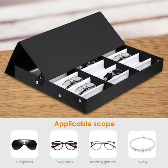 18 Slot Sunglasses Storage Case, Glasses Tray, Multiple Eyeglasses Organizer Box
