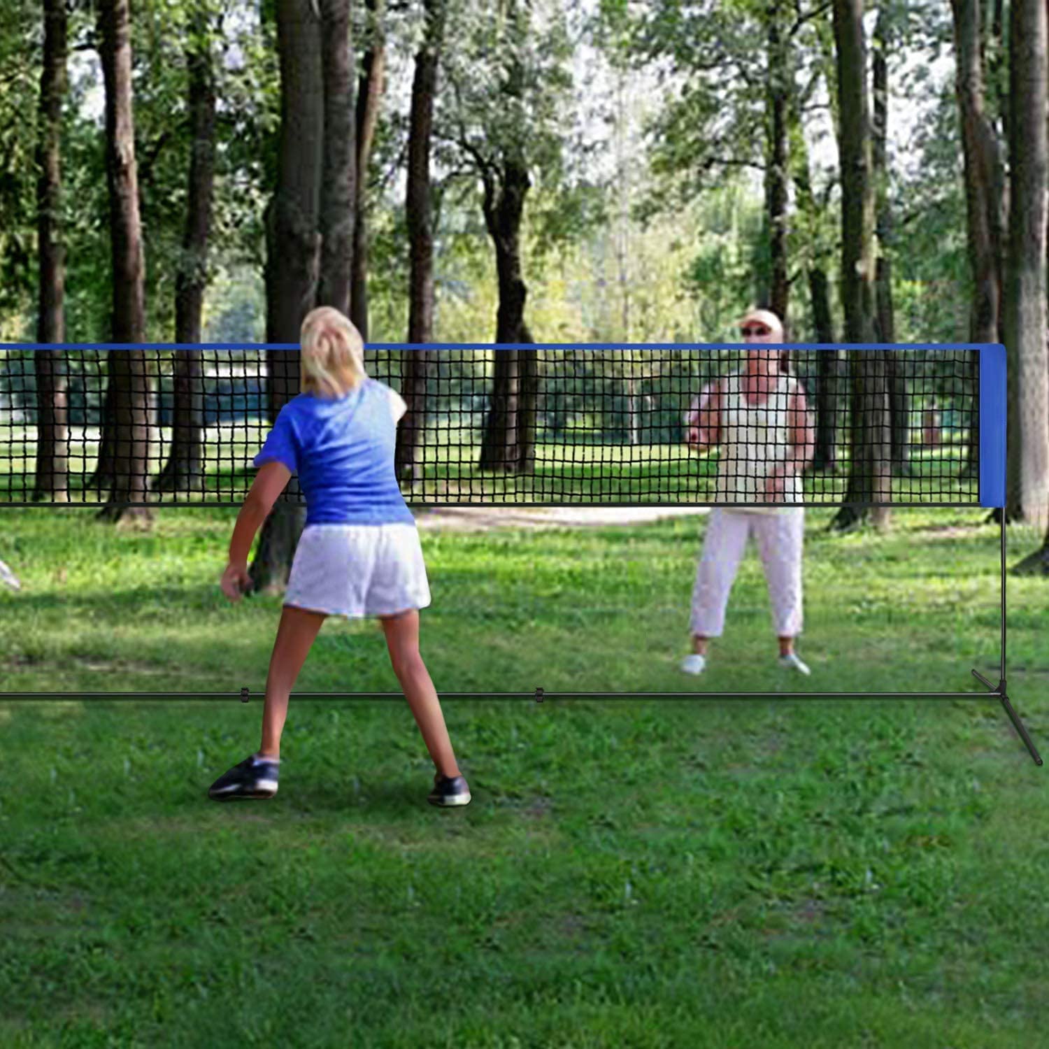Amzdeal 14 Ft. Badminton Net for Kids Portable, Backyard Volleyball an –  amzdeal-US