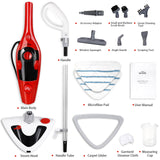 SIMBR Steam Mop, 11-in-1 Multifunctional Steam Cleaner with 180 ° Swiveling Head, 350ML 1500W Powerful Detachable Handheld Steam Cleaner for Laminate, Hardwood, Tiles, Carpet, Kitchen, Pet Friendly