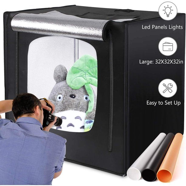 Amzdeal 32 inches Large Photo Studio Light Box Shot tent Portable