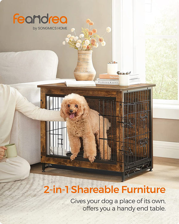 Dog Crate Furniture, Side End Table,Medium