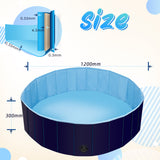 Upgraded Pet Swimming Pool 48"x12", Portable Kiddle Swimming Pool & Foldable PVC Plastic Dog Bathing Pool, Leakproof Pet Bathing Tub for Small, Medium and Large Dogs, Indoor & Outdoor