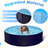 Upgraded Pet Swimming Pool 48"x12", Portable Kiddle Swimming Pool & Foldable PVC Plastic Dog Bathing Pool, Leakproof Pet Bathing Tub for Small, Medium and Large Dogs, Indoor & Outdoor