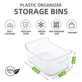 Crzdeal Refrigerator Organizer 4 Piece Refrigerator Storage Container (9.44ih x 6.69ih x 3.93ih) Kitchen Assistant Freezer Organizer