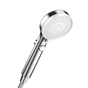 SMOOL High Pressure Hand-held Shower, High Pressure Spray and Anti-limescale Function, Universal Shower Head, Chrome