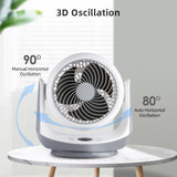 Air Circulator Fan-9 Speeds£¦3 Modes, 3D oscillation and 9H Timer, Remote Control and Touch Panel, 40W Energy Saving Whole Room Air Circulator Fan for Bedroom, Office Dorm